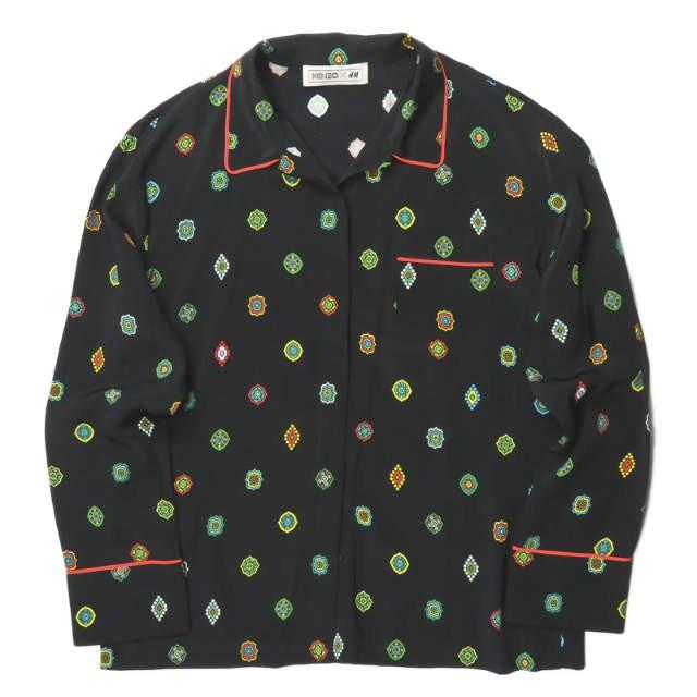 ケンゾー エイチアンドエム Kenzo X H M 別注 シルクマルチパターンシャツ 38 ブラック 長袖 総柄 トップス Lm1945 Loopヤフーショッピング店 通販 Yahoo ショッピング