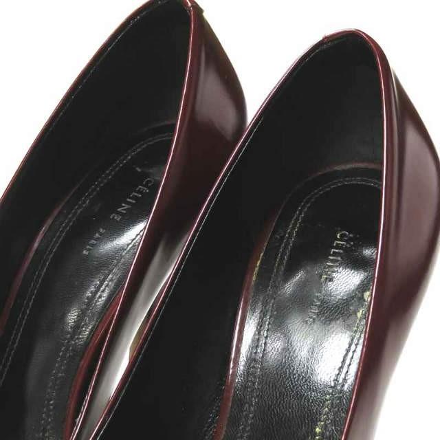 セリーヌ CELINE イタリア製 ポインテッドトゥヒールパンプス 3C9246PMZD 36.5(23.5cm) ボルドー シューズ |  | 04