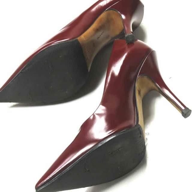 セリーヌ CELINE イタリア製 ポインテッドトゥヒールパンプス 3C9246PMZD 36.5(23.5cm) ボルドー シューズ |  | 06
