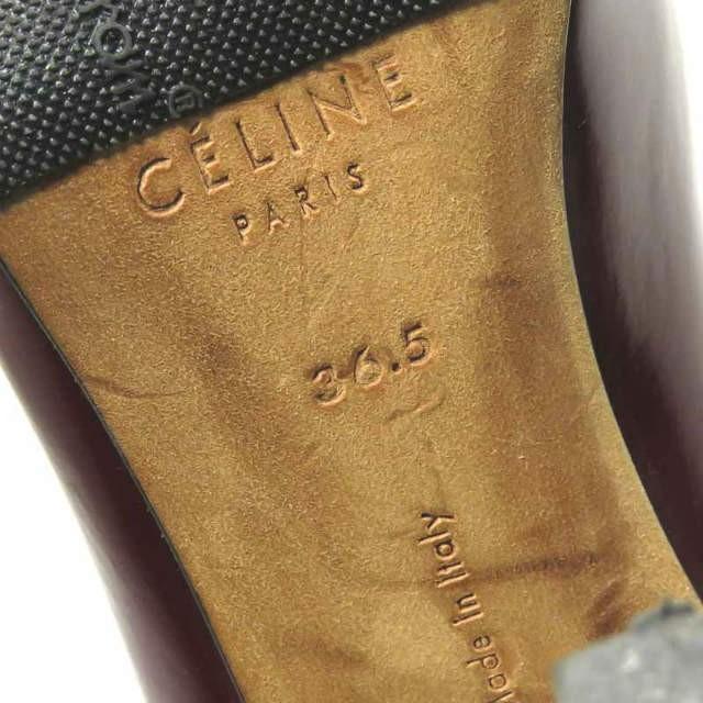 セリーヌ CELINE イタリア製 ポインテッドトゥヒールパンプス 3C9246PMZD 36.5(23.5cm) ボルドー シューズ |  | 09