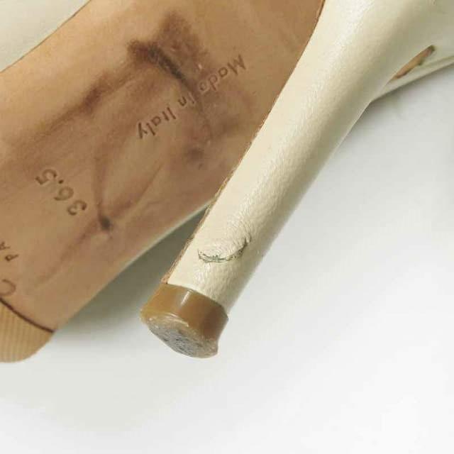 セリーヌ CELINE イタリア製 ラウンドトゥヒールパンプス 3C9246PMZD 36.5(23.5cm) NUDE ベージュ レザー シューズ |  | 09