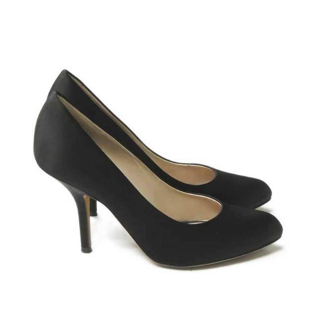 セリーヌ CELINE イタリア製 サテンラウンドトゥヒールパンプス 3D9225NUAD 36.5(23.5cm) ブラック シューズ |  | 03