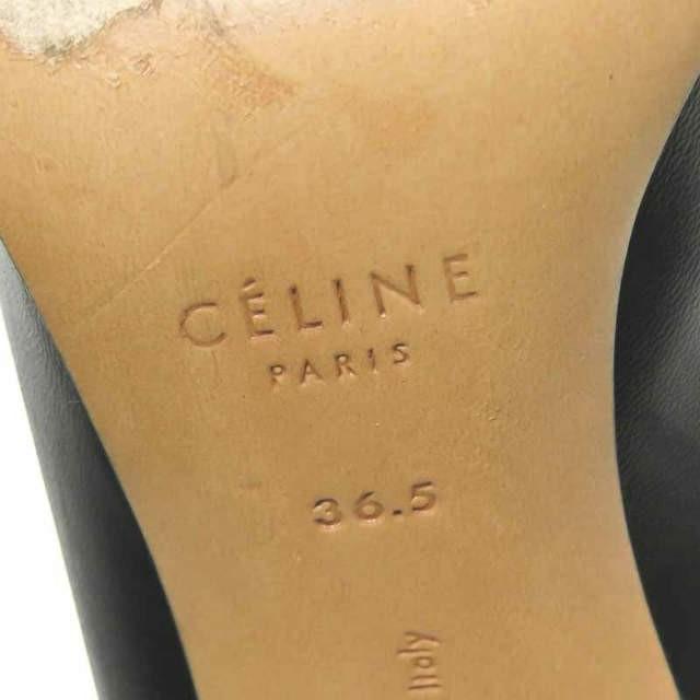 セリーヌ CELINE イタリア製 ポインテッドトゥヒールパンプス 3D9535ESKD 36.5(23.5cm) ブラック レザー シューズ |  | 10