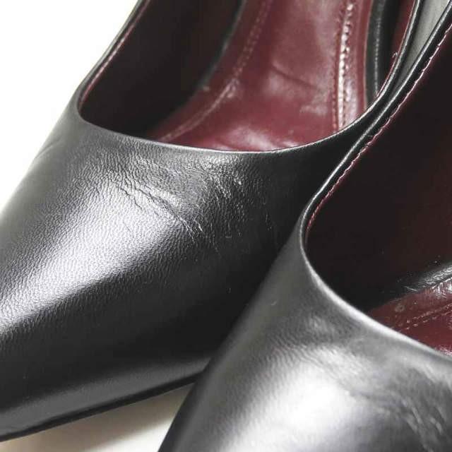 セリーヌ CELINE イタリア製 ポインテッドトゥヒールパンプス 3D9535ESKD 36.5(23.5cm) ブラック レザー シューズ |  | 05