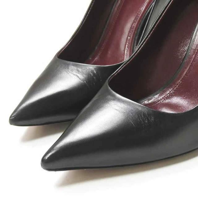 セリーヌ CELINE イタリア製 ポインテッドトゥヒールパンプス 3D9535ESKD 36.5(23.5cm) ブラック レザー シューズ |  | 06