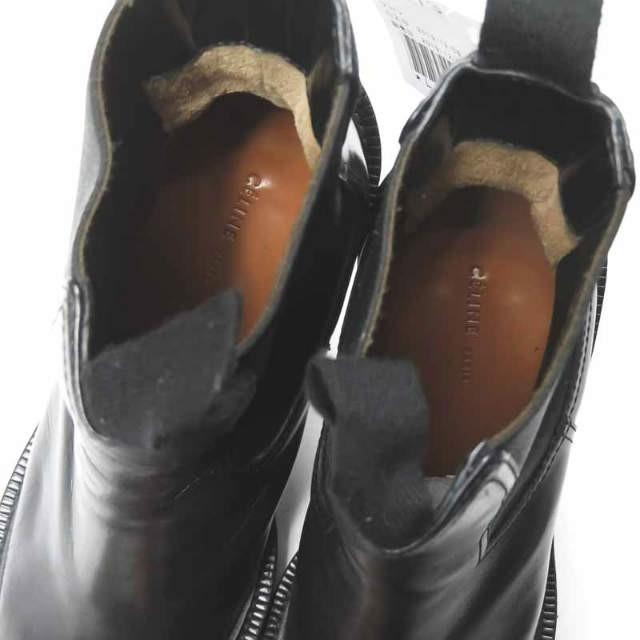 セリーヌ CELINE イタリア製 チャンキーヒール サイドゴアショートブーツ 3B0286SEAD 37(24cm) ブラック ラウンドトゥ シューズ |  | 04