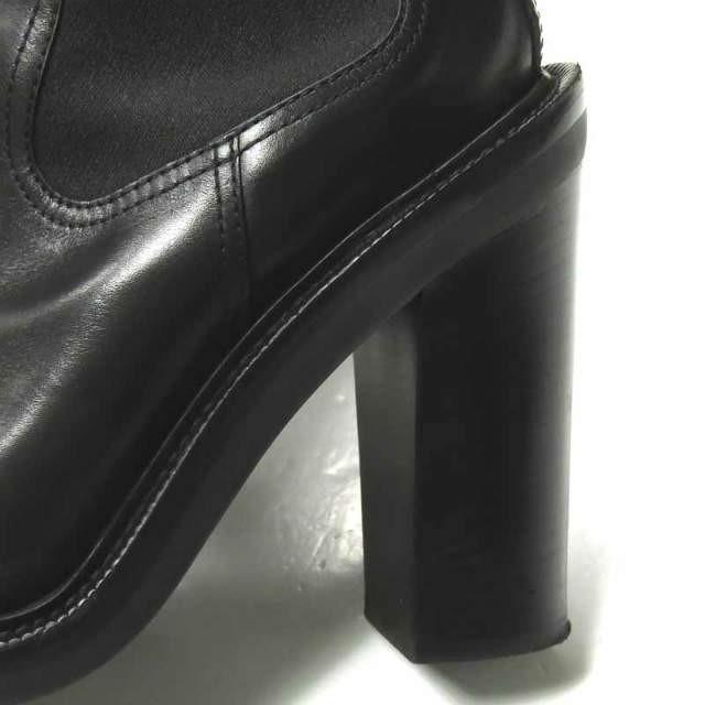 セリーヌ CELINE イタリア製 チャンキーヒール サイドゴアショートブーツ 3B0286SEAD 37(24cm) ブラック ラウンドトゥ シューズ |  | 08