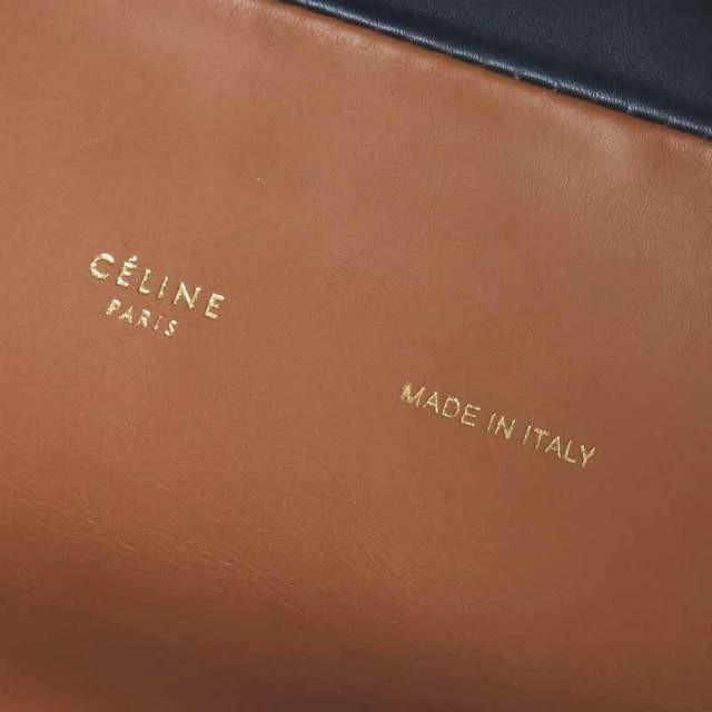 セリーヌ CELINE イタリア製 ALL SOFT FOULARD オールソフト テキスタイル キャメル/ネイビー ワンショルダー トートバッグ バイカラー カバン |  | 02