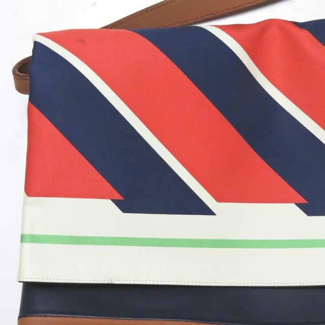 セリーヌ CELINE イタリア製 ALL SOFT FOULARD オールソフト テキスタイル キャメル/ネイビー ワンショルダー トートバッグ バイカラー カバン |  | 04