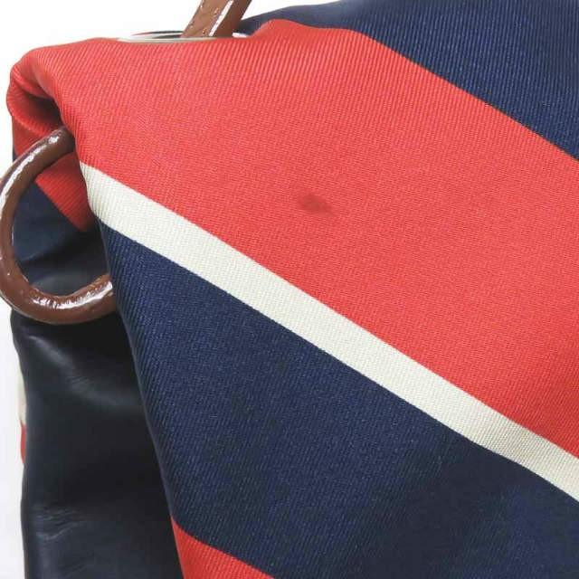 セリーヌ CELINE イタリア製 ALL SOFT FOULARD オールソフト テキスタイル キャメル/ネイビー ワンショルダー トートバッグ バイカラー カバン |  | 05