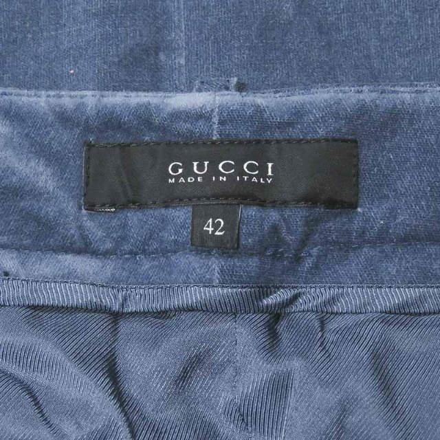 GUCCI グッチ イタリア製 ストレッチベルベットタイトスカート 271269-ZK452 42 ネイビー ベロア ボトムス ☆☆lm1979 |  | 02