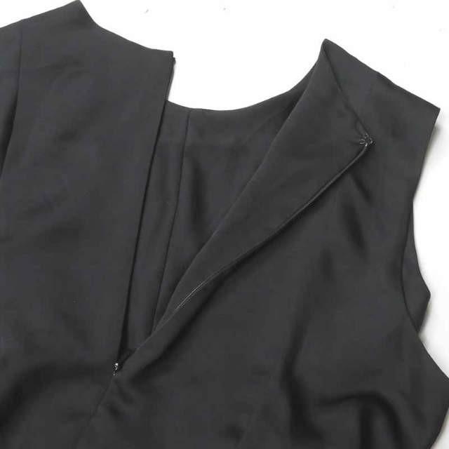 カルヴェン CARVEN バイカラーカシュクールワンピース 160R89 40 ブラック/キャメル ウール ノースリーブ トップス |  | 06