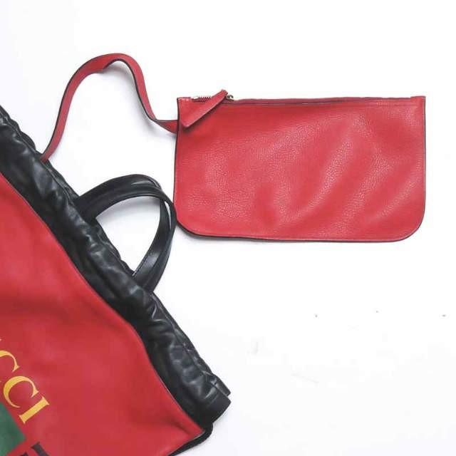 GUCCI グッチ イタリア製 Print leather drawstring backpack レザードローストリングバックパック 516639 レッド ナップサック ☆☆lm1993 |  | 12