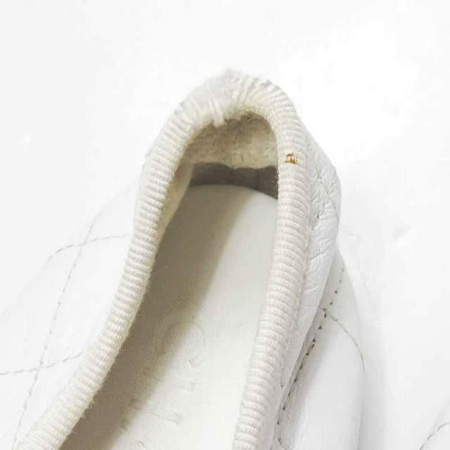 グッチ GUCCI イタリア製 ココマーク バレエシューズ 38(25cm) ホワイト キルティング カンボン フラット シューズ |  | 10