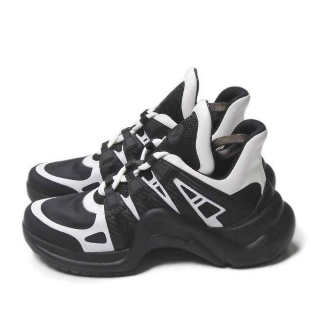 ルイ・ヴィトン LOUIS VUITTON イタリア製 LV ARCHLIGHT SNEAKER  アークライトスニーカー GO 0158 40(26cm) ホワイト/ブラック スニーカー |  | 01