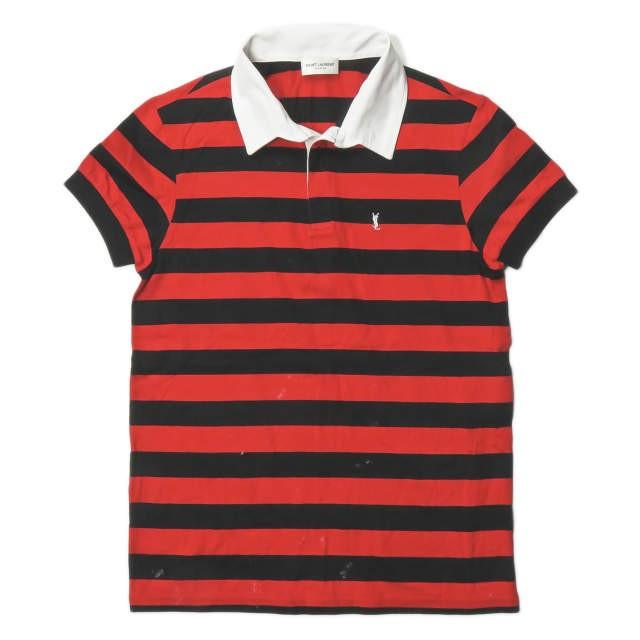 サンローランパリ SAINT LAURENT PARIS イタリア製 ロゴ刺繍 コットン