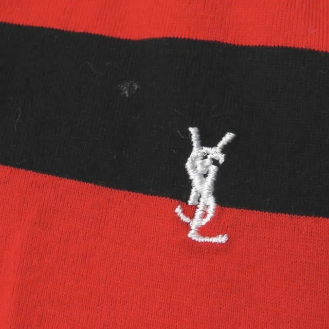 サンローランパリ SAINT LAURENT PARIS イタリア製 ロゴ刺繍 コットンボーダーポロシャツ 316690 Y2NVW XS レッド/ブラック 半袖 ラガーシャツ |  | 04