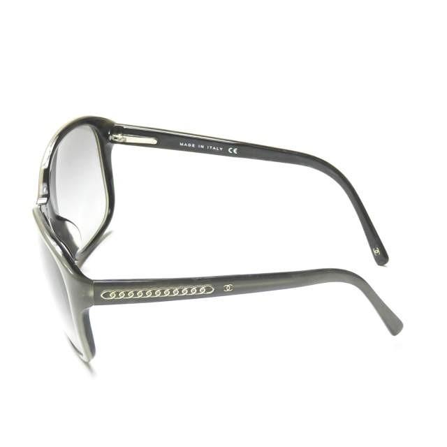 シャネル CHANEL イタリア製 ビッグフレームサングラス 5128 グレー/ブラック 59□17-135 ココマーク チェーン 眼鏡 メガネ |  | 02