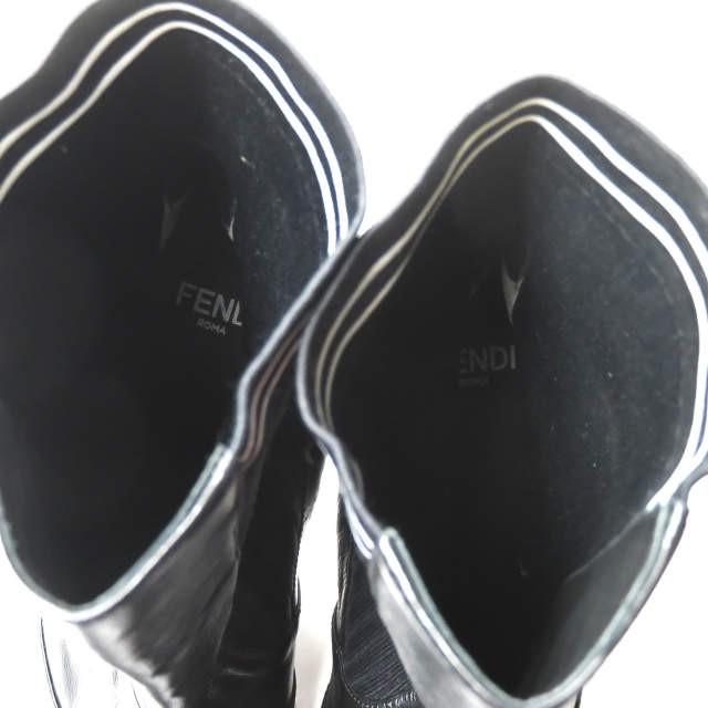 FENDI フェンディ イタリア製 ロココ ソックスブーツ 39(26cm) ブラック ポインテッドトゥ リブ ニット シューズ ☆☆lm2025 |  | 04