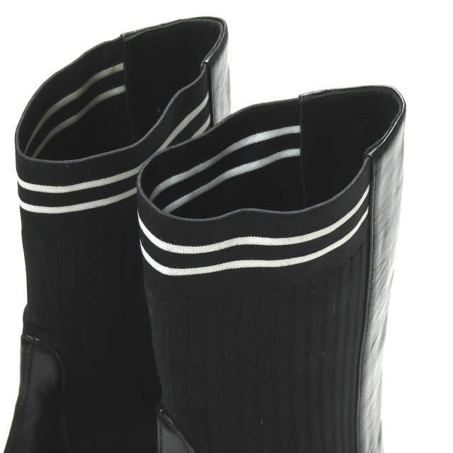 FENDI フェンディ イタリア製 ロココ ソックスブーツ 39(26cm) ブラック ポインテッドトゥ リブ ニット シューズ ☆☆lm2025 |  | 05