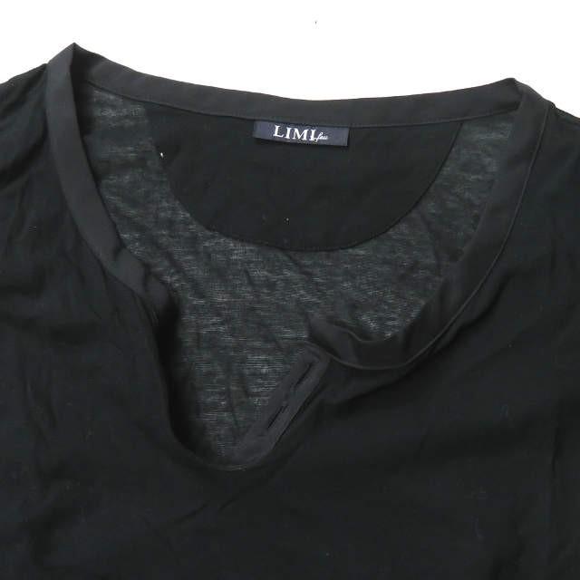 リミフゥ LIMI feu 19SS 日本製 ヘンリーネックアシンメトリーカットソー LH-T03-042 S ブラック 半袖 コットン 変形 トップス |  | 03