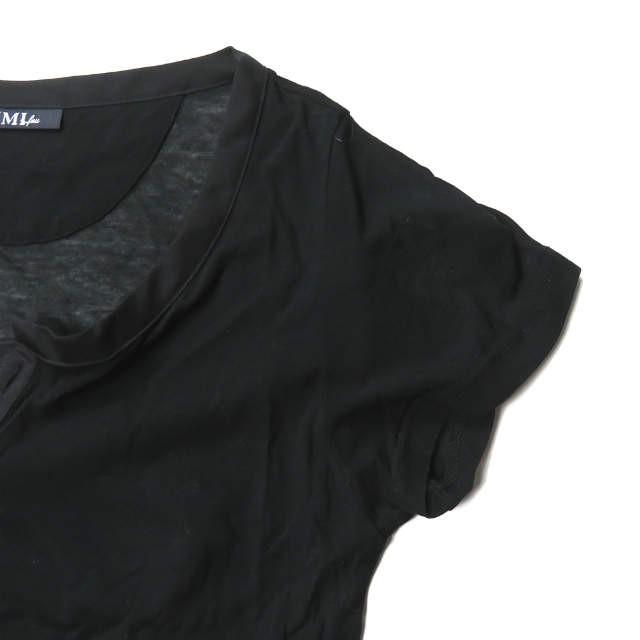 リミフゥ LIMI feu 19SS 日本製 ヘンリーネックアシンメトリーカットソー LH-T03-042 S ブラック 半袖 コットン 変形 トップス |  | 05