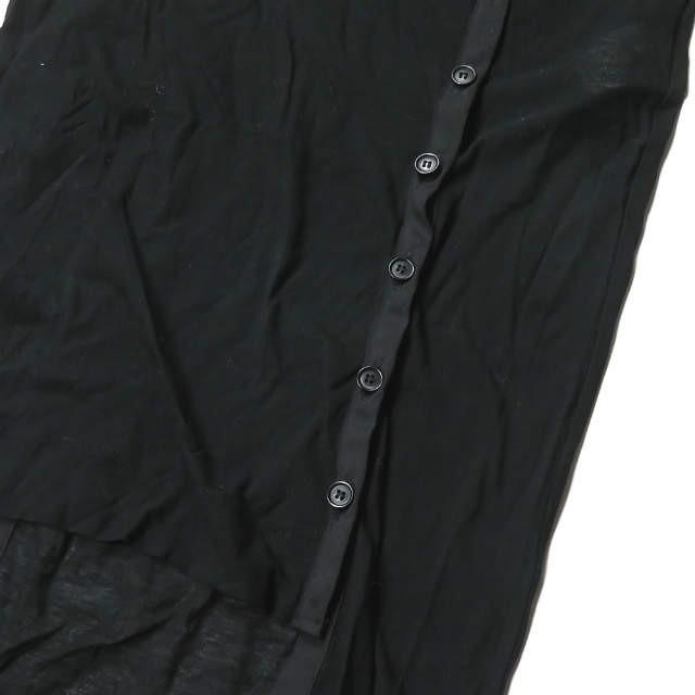 リミフゥ LIMI feu 19SS 日本製 ヘンリーネックアシンメトリーカットソー LH-T03-042 S ブラック 半袖 コットン 変形 トップス |  | 07