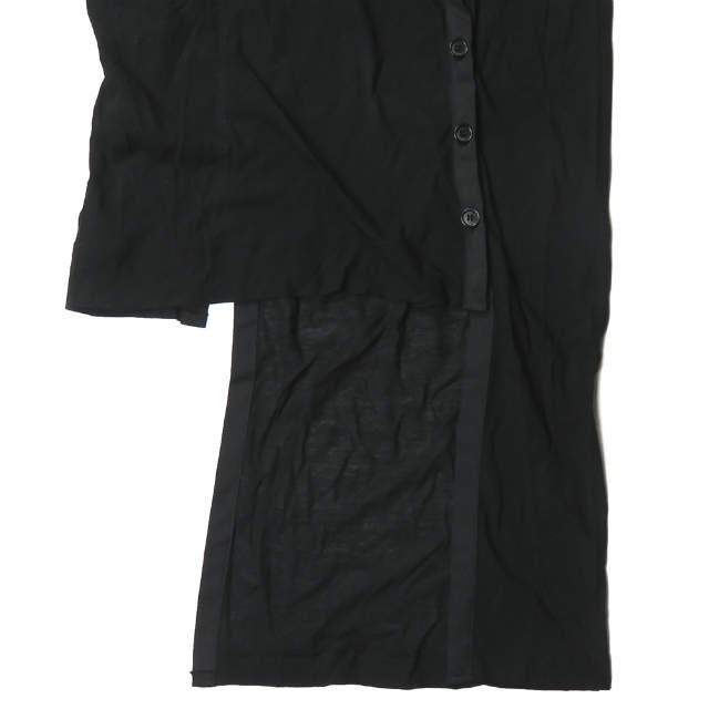 リミフゥ LIMI feu 19SS 日本製 ヘンリーネックアシンメトリーカットソー LH-T03-042 S ブラック 半袖 コットン 変形 トップス |  | 08