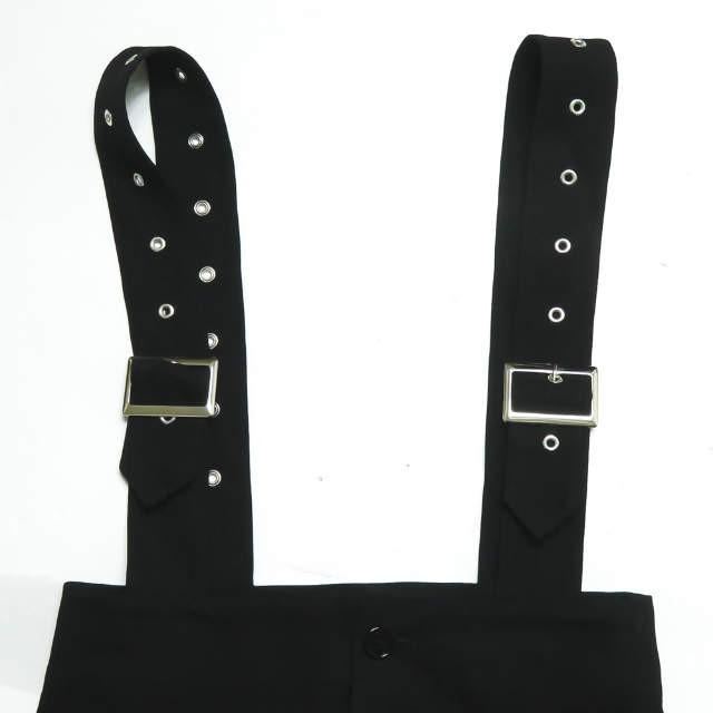 リミフゥ LIMI feu 19SS 日本製 ウールギャバサスペンダーワイドパンツ LH-P15-100 S ブラック ハイウエスト オーバーオール ボトムス |  | 03