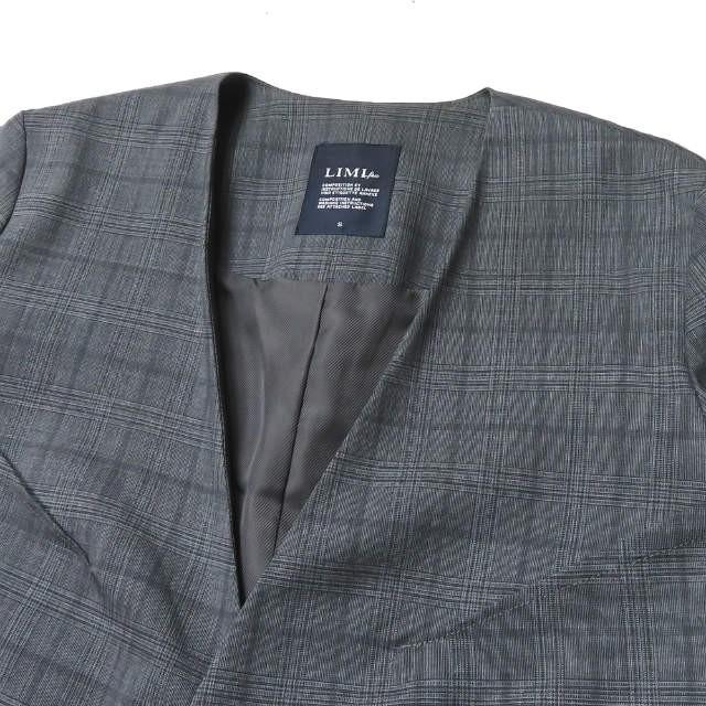 LIMI feu リミフゥ 19SS 日本製 ウールグレンチェックノーカラージャケット LH-J08-105 S グレー カラーレス アウター ☆☆lm2038 |  | 03