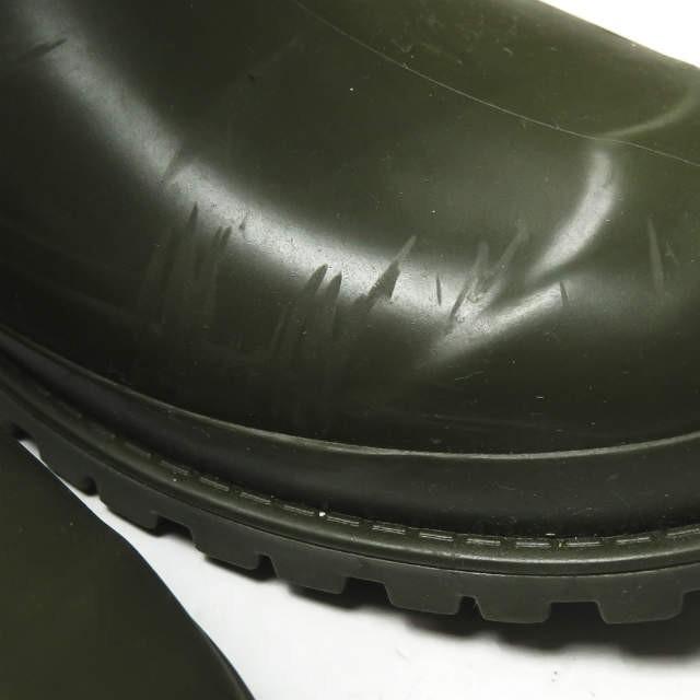 サンローランパリ SAINT LAURENT PARIS イタリア製 ビジューラバーレインブーツ 427307 39(26cm) カーキ シューズ |  | 09