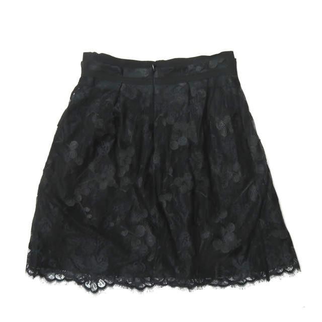 カルヴェン CARVEN フラワーレースフレアスカート 4000J46 36 ブラック ボトムス |  | 01