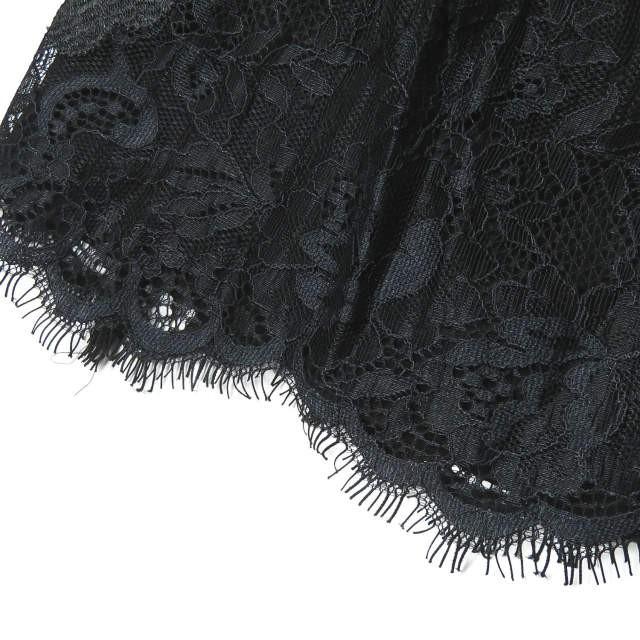 カルヴェン CARVEN フラワーレースフレアスカート 4000J46 36 ブラック ボトムス |  | 07