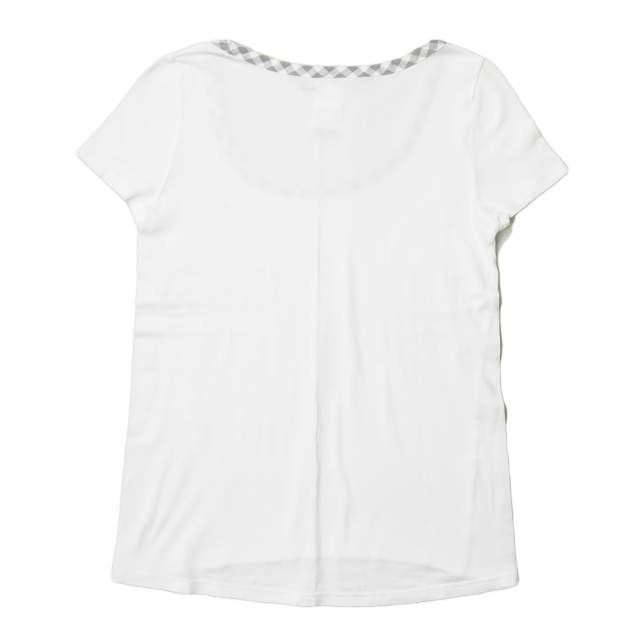 マークバイマークジェイコブス MARC BY MARC JACOBS コットンパイピングUネックカットソー M4001450 XS ホワイト 半袖 チェック トップス |  | 01