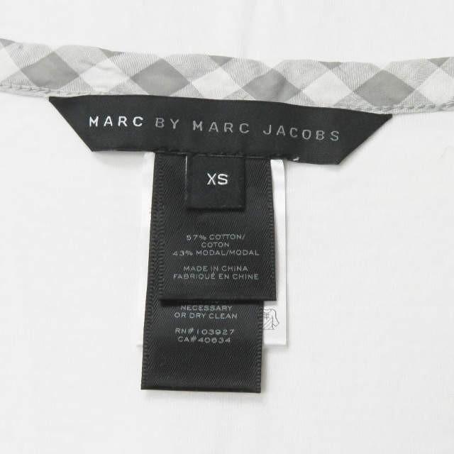 マークバイマークジェイコブス MARC BY MARC JACOBS コットンパイピングUネックカットソー M4001450 XS ホワイト 半袖 チェック トップス |  | 02