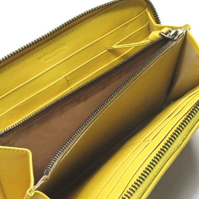 ボッテガヴェネタ BOTTEGA VENETA イタリア製 ベロアレザーコンビ ラウンドジップロングウォレット 114076 V6381 9871 イエロー/ブラウン 長財布 |  | 03