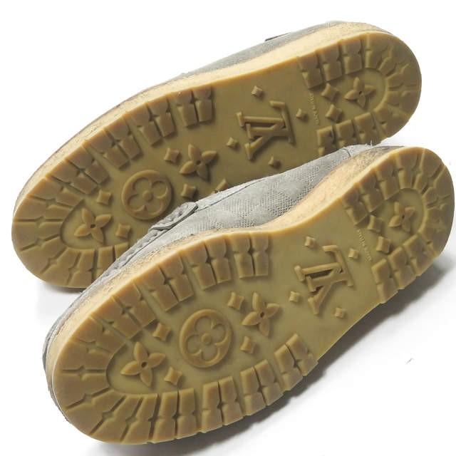 ルイ・ヴィトン LOUIS VUITTON イタリア製 ダミエ スエードペニーローファー FA 0124 5(24cm-24.5cm) グレー コイン シューズ |  | 11