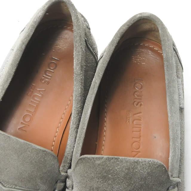 ルイ・ヴィトン LOUIS VUITTON イタリア製 ダミエ スエードペニーローファー FA 0124 5(24cm-24.5cm) グレー コイン シューズ |  | 04