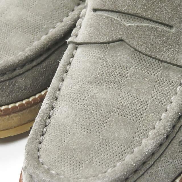 ルイ・ヴィトン LOUIS VUITTON イタリア製 ダミエ スエードペニーローファー FA 0124 5(24cm-24.5cm) グレー コイン シューズ |  | 06