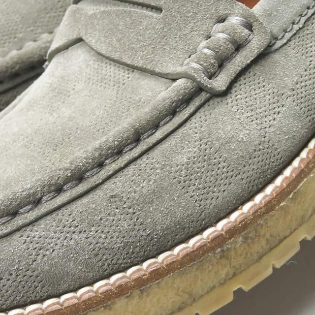 ルイ・ヴィトン LOUIS VUITTON イタリア製 ダミエ スエードペニーローファー FA 0124 5(24cm-24.5cm) グレー コイン シューズ |  | 07