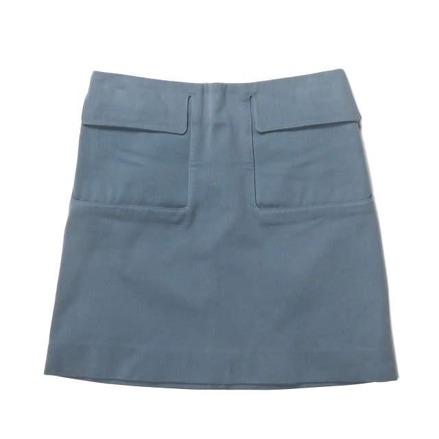 セリーヌ CELINE フランス製 ダブルポケットタイトミニスカート 2J34/5134 36 ブルー フィービー・ ファイロ ボトムス | 