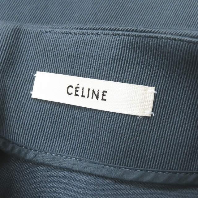 セリーヌ CELINE フランス製 ダブルポケットタイトミニスカート 2J34/5134 36 ブルー フィービー・ ファイロ ボトムス |  | 02