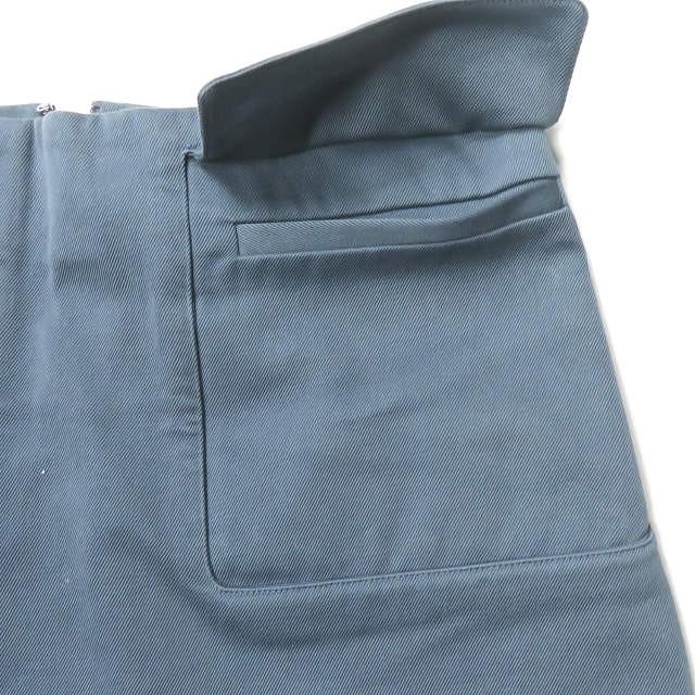 セリーヌ CELINE フランス製 ダブルポケットタイトミニスカート 2J34/5134 36 ブルー フィービー・ ファイロ ボトムス |  | 03