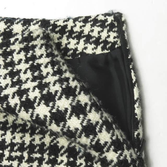 サンローランパリ SAINT LAURENT PARIS イタリア製 ウールハウンドトゥースチェックミニスカート 364243 Y057F 38 ホワイト/ブラック |  | 03