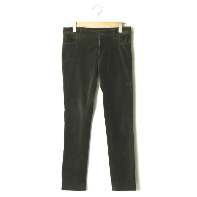 グッチ GUCCI イタリア製 new leggings ベロアグレンチェックスキニーパンツ 333225 XD008 42 カーキ ストレッチ 5ポケット レギンス | 