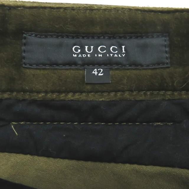 グッチ GUCCI イタリア製 new leggings ベロアグレンチェックスキニーパンツ 333225 XD008 42 カーキ ストレッチ 5ポケット レギンス |  | 02