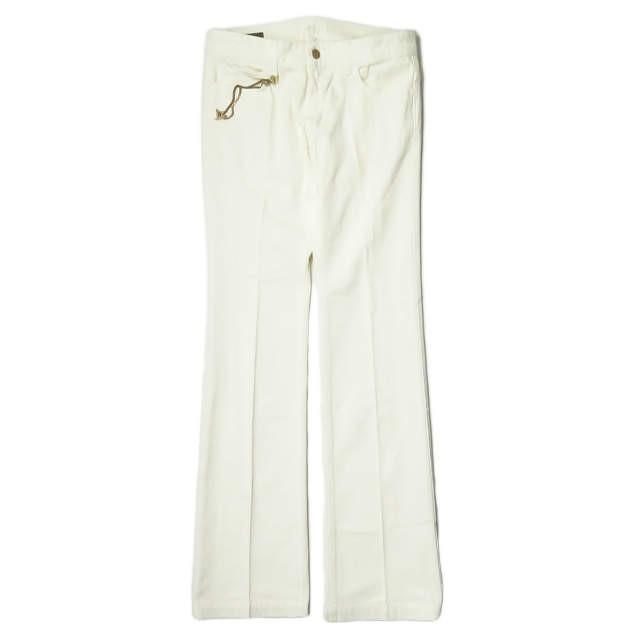 グッチ GUCCI イタリア製 Denim Jeans 70's Pants チェーンブーツカットデニムパンツ 319304 XZ880 42 ホワイト ストレッチ 5ポケット ボトムス | 