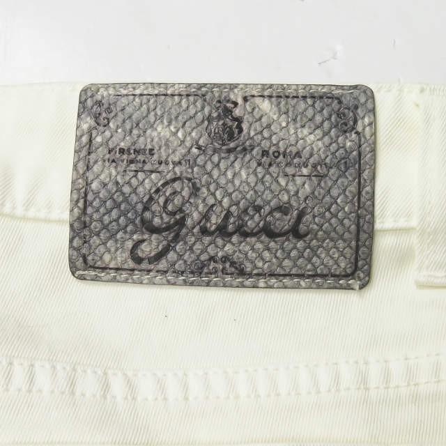 グッチ GUCCI イタリア製 Denim Jeans 70's Pants チェーンブーツカットデニムパンツ 319304 XZ880 42 ホワイト ストレッチ 5ポケット ボトムス |  | 08