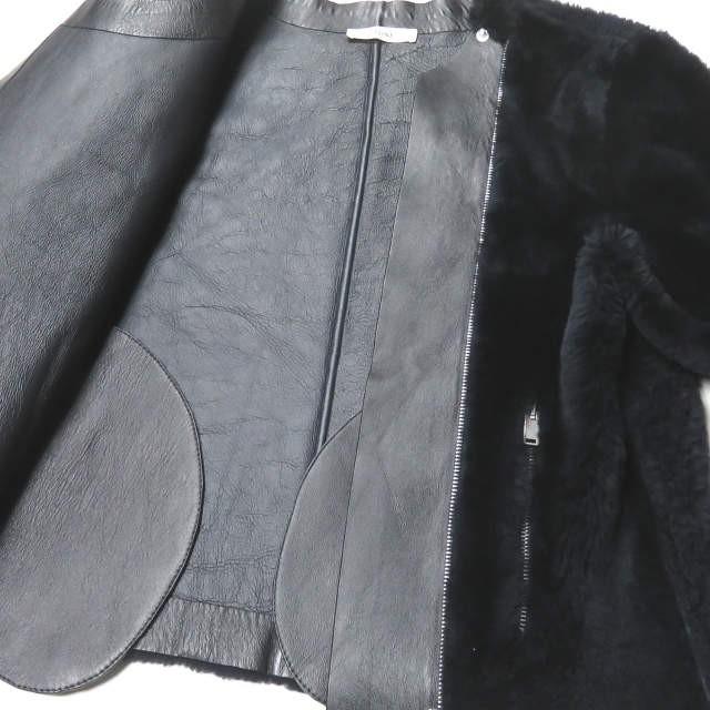 セリーヌ CELINE イタリア製 Shearling Biker Jacket ムートンノーカラーライダースジャケット 2 5K10/6012 40 フィービー 羊革 レザー ブルゾン |  | 07