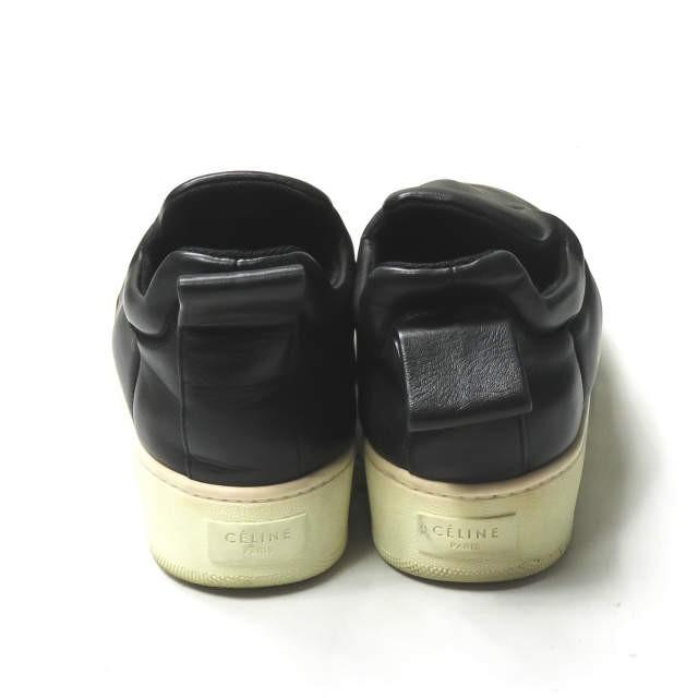 セリーヌ CELINE イタリア製 PULL ON プルオン レザースリッポン 39 ブラック スニーカー スニーカー シューズ |  | 02